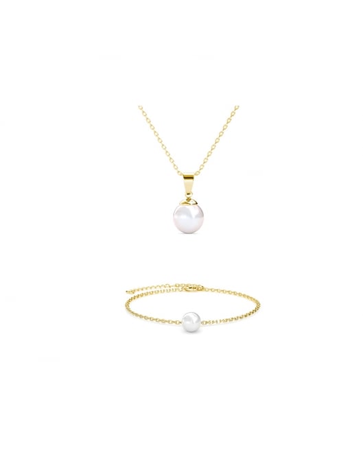 Full Moon Crystal Pearl Set - guld och kristall - Image 1