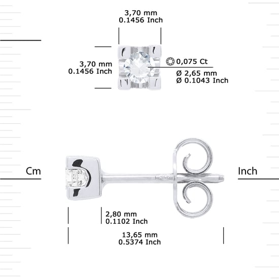 DIADEMA - Earrings with Diamonds - White Gold