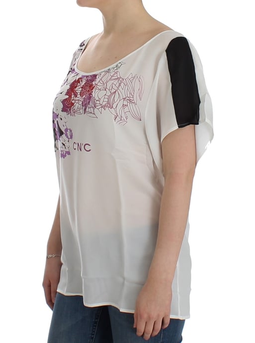 Costume National Witte blouse met motiefprint voor vrouwen - Image 6