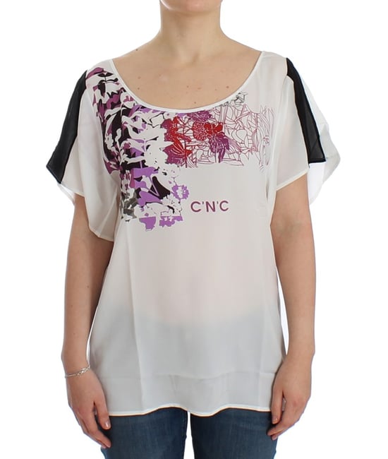 Costume National Witte blouse met motiefprint voor vrouwen - Image 1