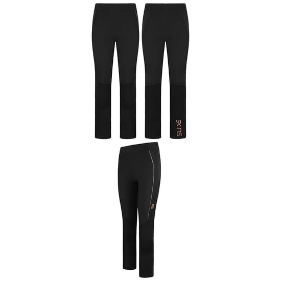 Skins Series-5 Stretch Waist Black Womens Long Tights Leggings SF40501199001