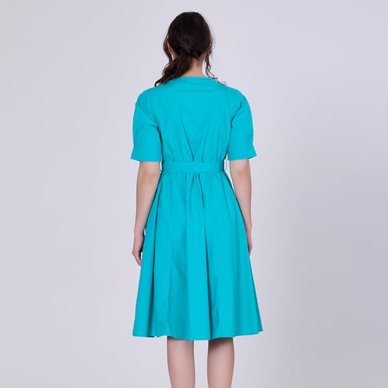 A-line cotton blouse-dress