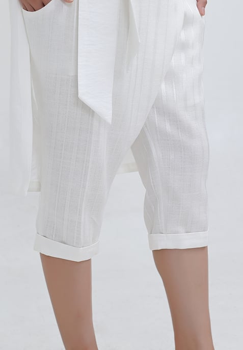 Satin Trim Capri Tailored Pants - Image 6