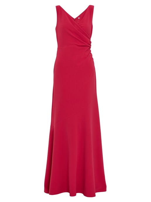 Gina Bacconi Gilberta Crepe Maxi Dress in Pink
