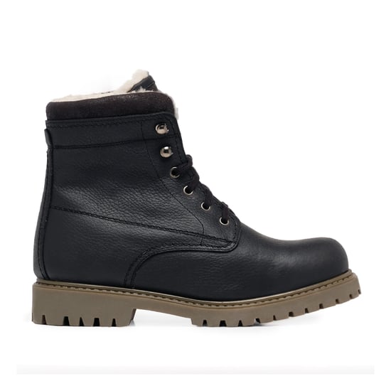 Men's Leather Boots Laces Winter in Black