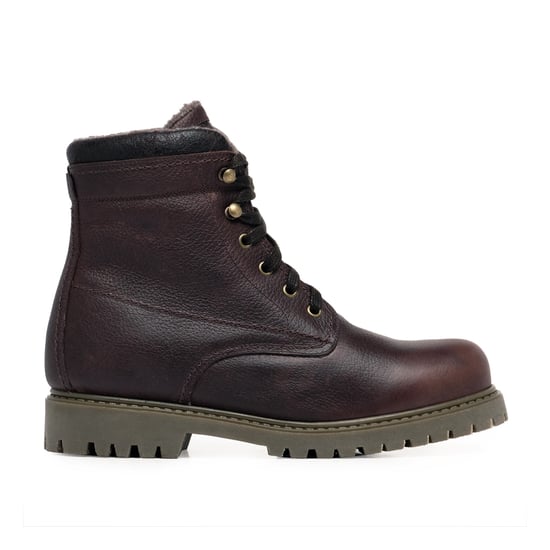 Men's Leather Boots Laces Winter in Brown