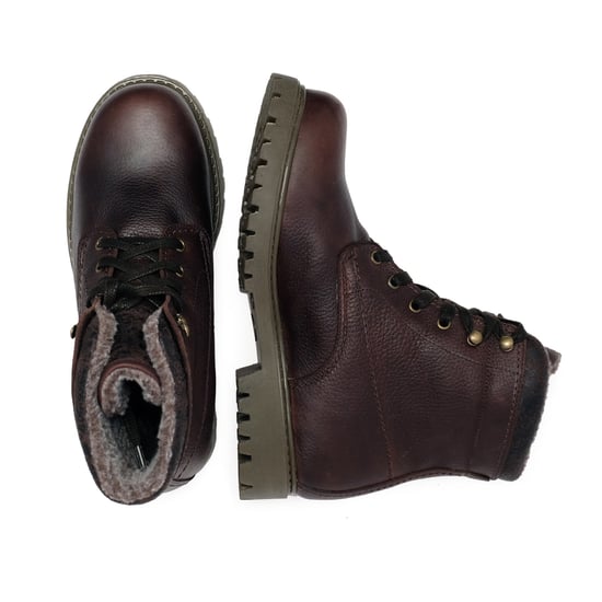 Men's Leather Boots Laces Winter in Brown