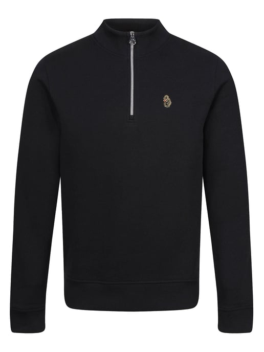 Luke 1977 Men's Sydney 1/4 Zip Sweat in Black - Image 4