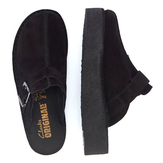 Clarks Original Trek Wedge Women's Black Suede Mules - Image 6