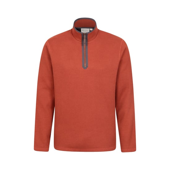 Mountain Warehouse Mens Beta Contrast Zip Top (Rust)