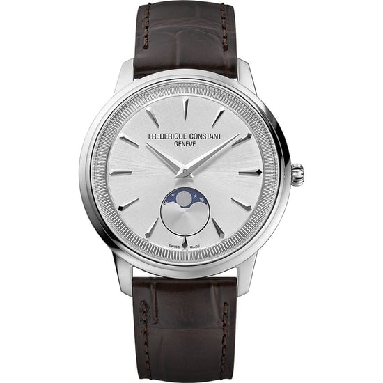 Frédérique Constant Moneta Moonphase Unisex Horloge Bruin FC-206S3S6 - Image 1
