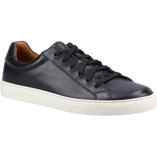 Hush Puppies Colton Leather Men's Black Trainers - Image 1