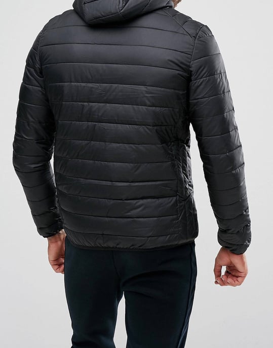 Ellesse Mens Plus Padded Lombardy Jacket In Black - Image 2