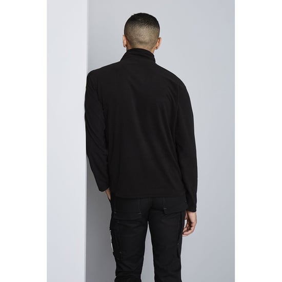 Regatta Mens Micro Zip Neck Fleece Top (170 GSM) (Black)