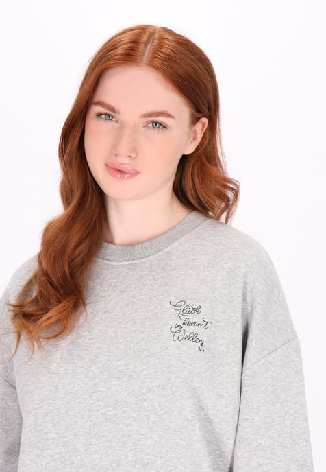Dreimaster Sweatshirt Dames grijs melange - Image 5