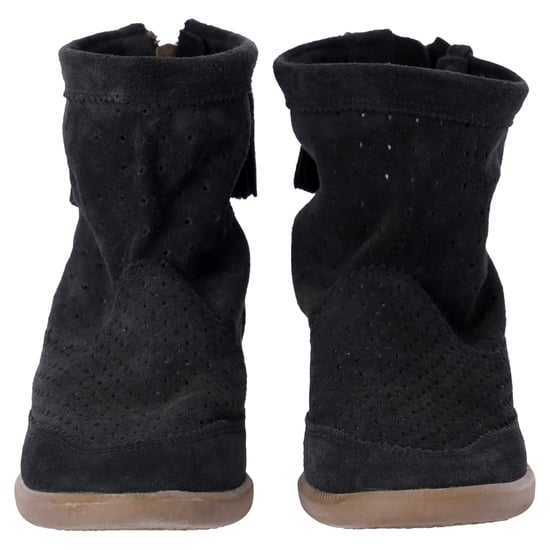 Isabel Marant Basley Tassel-Embellished Wedge Ankle Boots in Black Suede - Image 3
