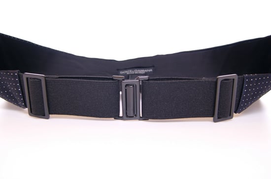Dolce & Gabbana Blauwe Taille Smoking Tuxedo Kummerbund Gordel - Image 5