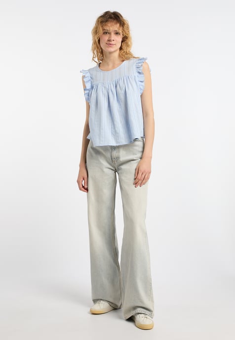 Dreimaster Blouse Dames lichtblauw - Image 2