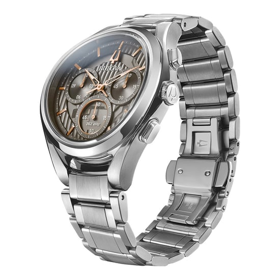 Bulova Curv Men's Silver Watch 96A298 - Image 3