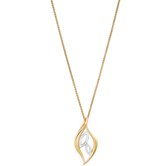 Orphelia 'Charlotte' Women's 925 Sterling Silver Chain with Pendant - Silver/Gold ZH-7523/G