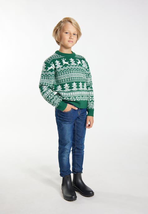 Mo Jumper jongens (kinderen) Groen Wit - Image 2