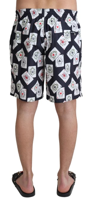 Dolce & Gabbana Herrar Svart Kortlek Tryck Badkläder Simshorts - Image 3