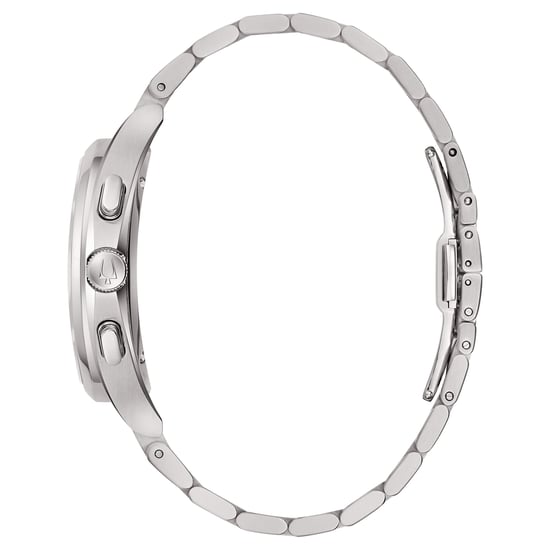 Bulova Curv Men's Silver Watch 96A297