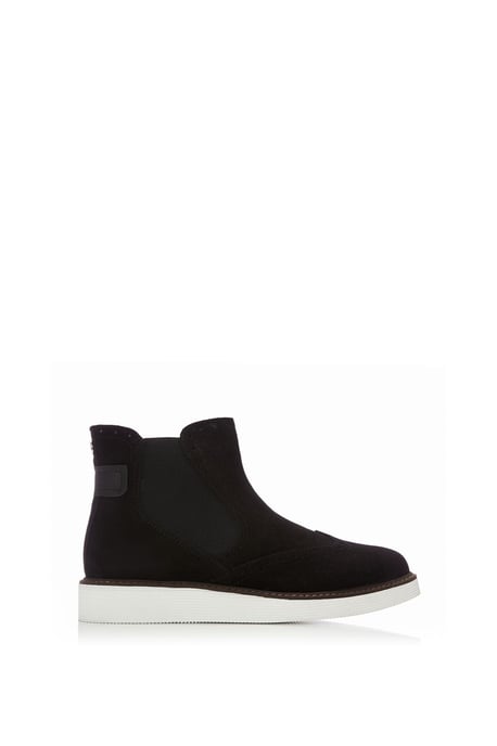 'Cheena' Black Suede Ankle Boots