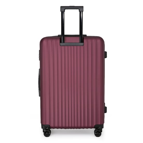 Hard Shell ABS Burgundy Suitcase Set 8 Wheel Travel Case Holiday Bags