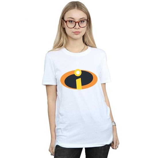 Disney Womens/Ladies The Incredibles Costume Logo Cotton Boyfriend T-Shirt (White)