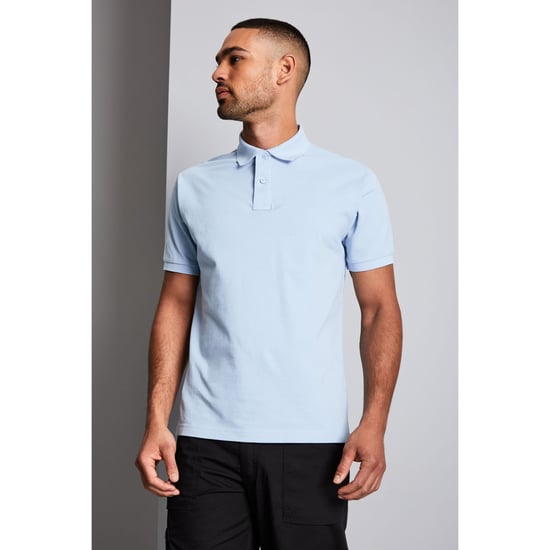 Asquith & Fox Mens Plain Short Sleeve Polo Shirt (Sky) - Image 4