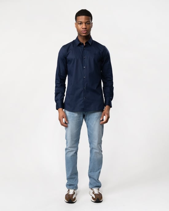 Lyle & Scott Heren Lange Mouwen Slim Poplin Overhemd - Image 4