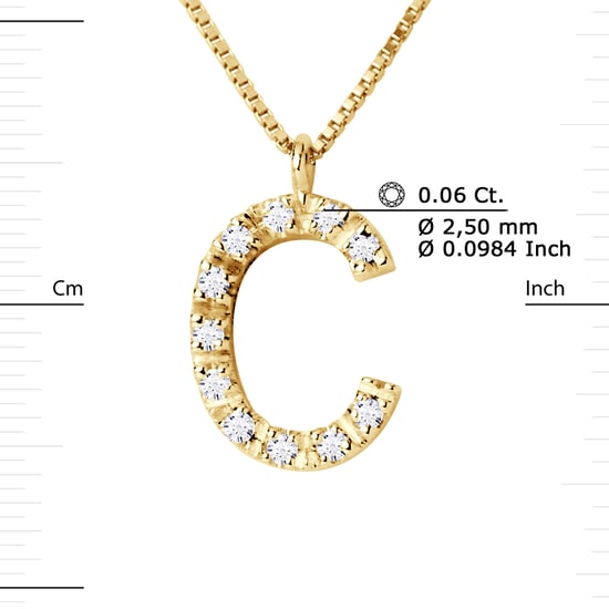 DIADEMA - Necklace with Diamonds - C - Yellow Gold - Chaine Véntienne