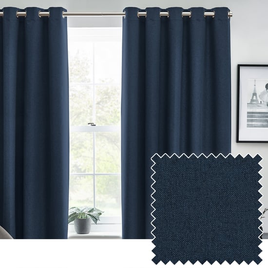 furn. Dawn Blackout Eyelet Curtains - Image 1