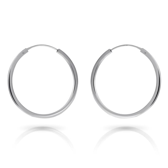 Orphelia 'Agata' Women's 925 Sterling Silver Hoop Earrings - Silver ZO-7552 - Image 2