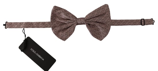 Dolce & Gabbana Gray Fantasy Print Adjustable Neck Papillon Bow Men's Tie - Image 4