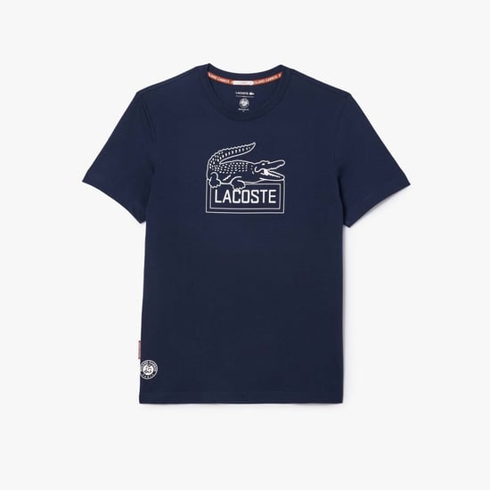 Men's Lacoste Sport Roland-Garros Edition Ultra Dry Tennis T-Shirt in Blue