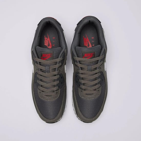Nike Air Max 90 Men’s Trainers in Iron Grey/White/University Red - Image 4