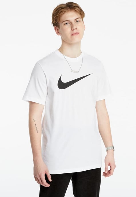 Nike Swoosh Logo T Shirt in White - Image 1