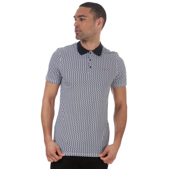 Men's Ted Baker Spinn Geo Golf Polo Shirt in Blue