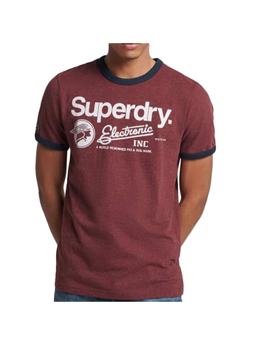 Superdry Core Logo Graphic Ringer T-Shirt - Image 1