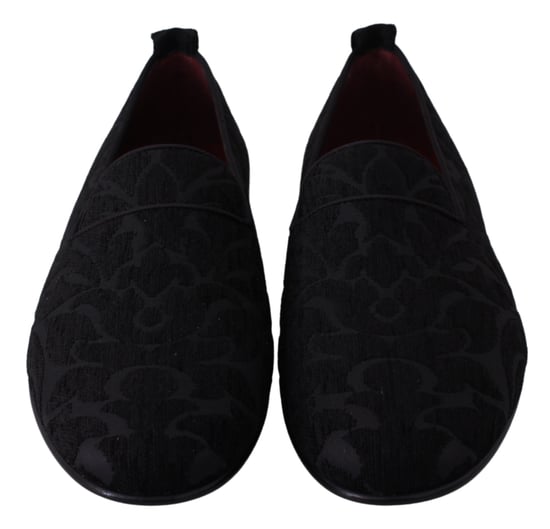 Dolce & Gabbana Zwarte Jacquard Ballerina Slippers Loafers Schoenen - Image 2
