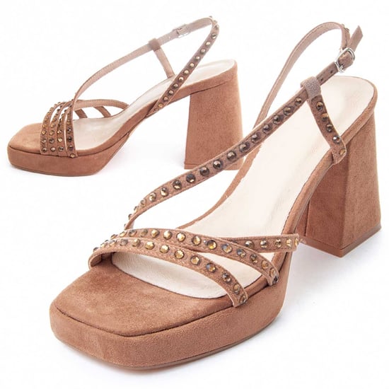 Montevida Högklackad Sandal Festsand2 Brun - Image 4