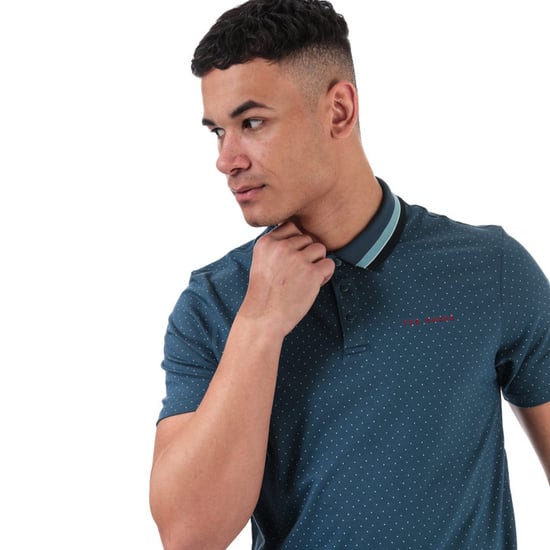 Men's Ted Baker Kabby Golf Polo Shirt in Dark Blue