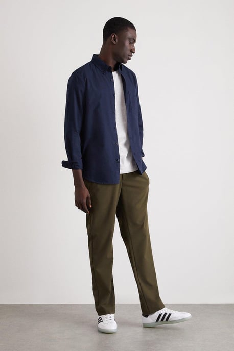 Long Sleeve Chest Pocket Oxford Shirt - Image 5