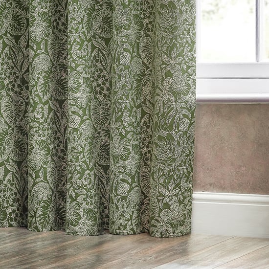 Wylder Bali Botanical Jacquard Eyelet Curtains - Image 3
