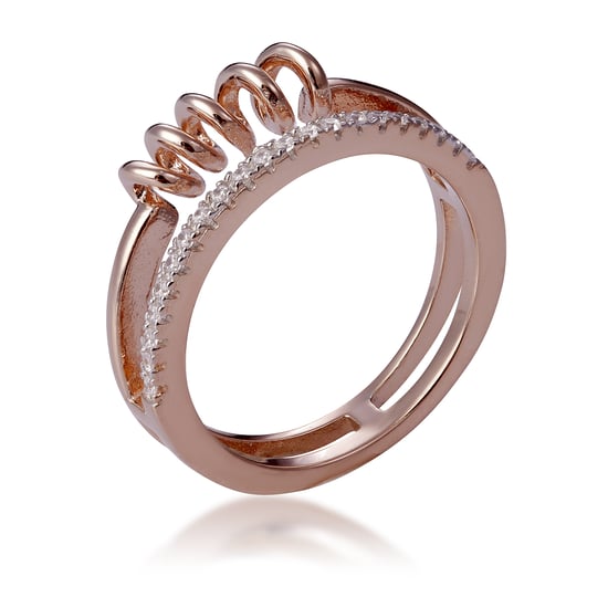 Orphelia 'Gigi' Dames 925 Sterling Zilveren Set: Halsketting + Oorbellen + Ring - Roze SET-7438 - Image 4