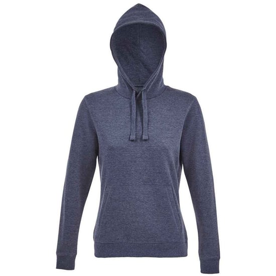 SOLS Womens/Ladies Spencer Hooded Sweatshirt (Denim Heather) - Image 1