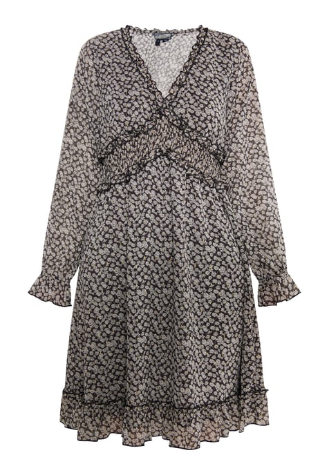 Dreimaster Jurk Dames zwart/beige - Image 1
