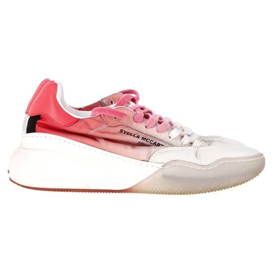 Stella McCartney Loop Ombre Sneakers i rosa och vit polyester - Image 1